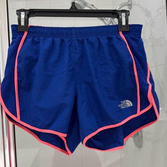 North Face Active Running Shorts Lined Purple Orange Elastic Waist Small - Picture 1 of 10
